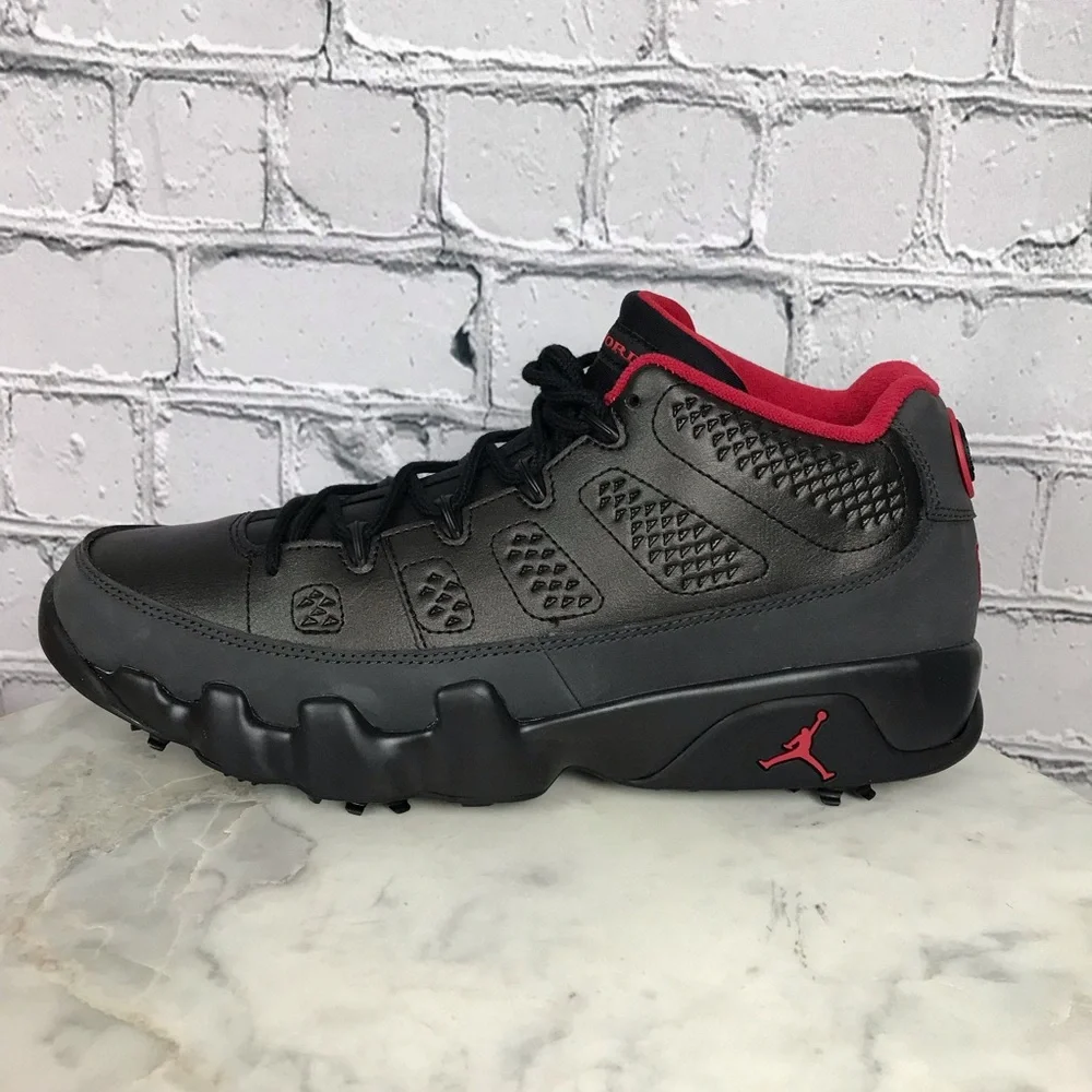 Nike Air Jordan 9 Retro Men’s Charcoal Low Golf Spiked Shoes Size 11 FJ5934-002